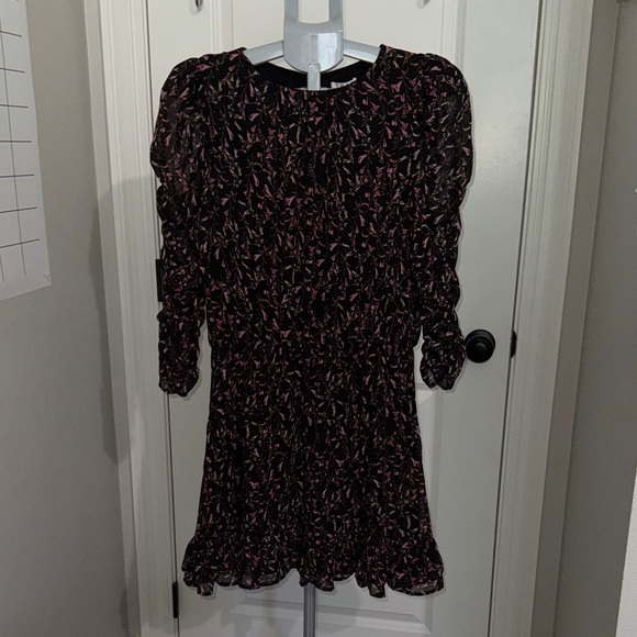 TCEC Black and Pink Floral Long Sleeve Dress - Picture 1 of 12